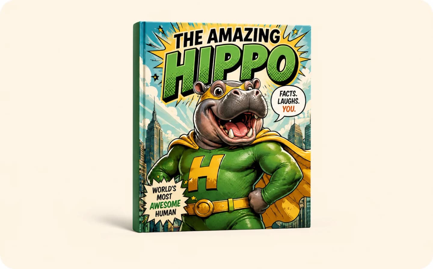 Personalised comic book preview created with GoHippo