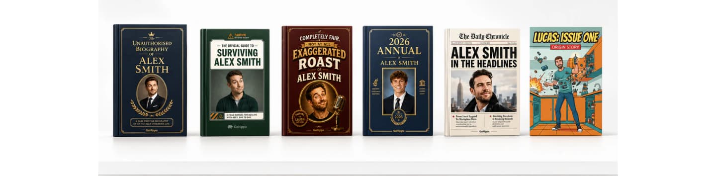Personalized AI book and comic gift created with GoHippo