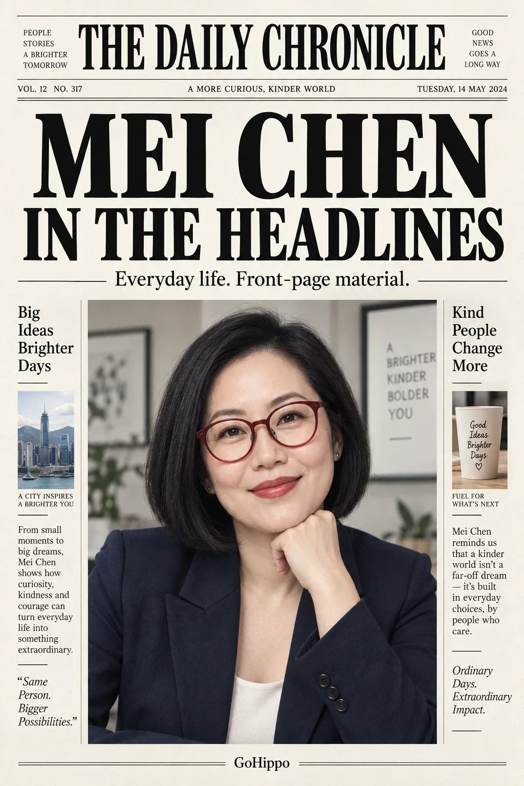 Example cover: In the Headlines